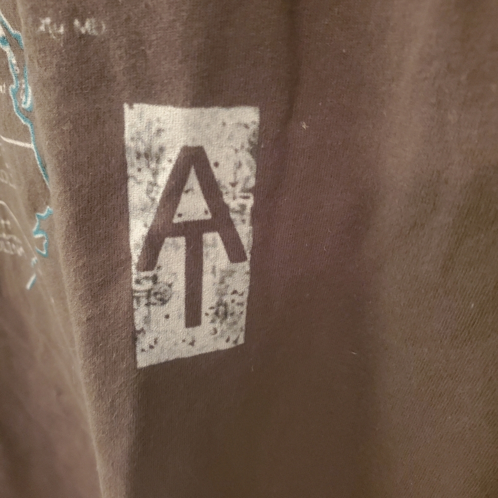 NWOT Men's Gray Appalachian Trail Map T Shirt - Picture 6 of 7